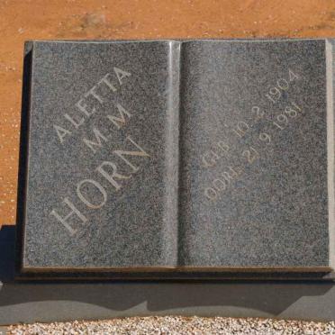 HORN Aletta M.M. 1904-1981