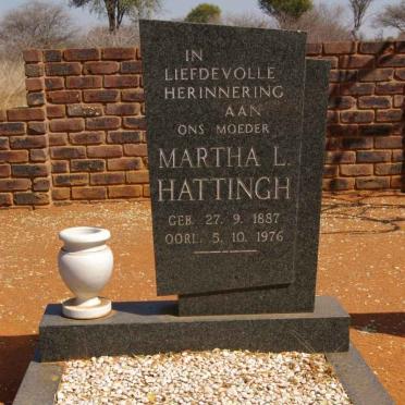 HATTINGH Martha L. 1887-1976