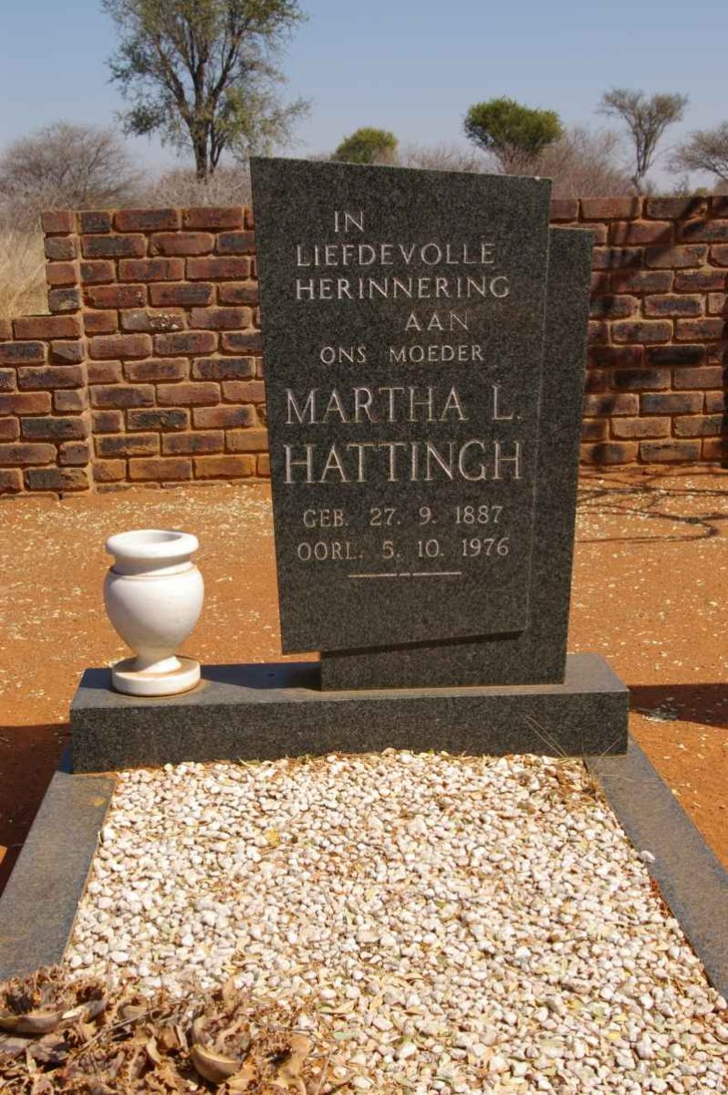 HATTINGH Martha L. 1887-1976