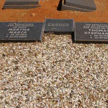 KRUGER Thomas Stephanus 1905-1982 &amp; Martha Maria 1912-2000