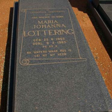 LOTTERING Maria Johanna 1903-1983