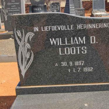LOOTS William D. 1897-1982