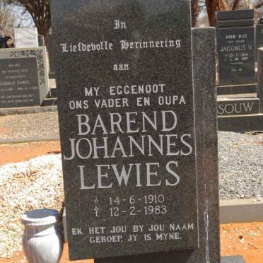 LEWIES Barend Johannes 1910-1983