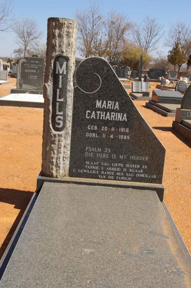 MILLS Maria Catharina 1916-1985