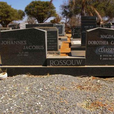 ROSSOUW Johannes Jacobus 1911-1982 &amp; Magdalena Dorothea Catharina CLAASSENS 1916-2004