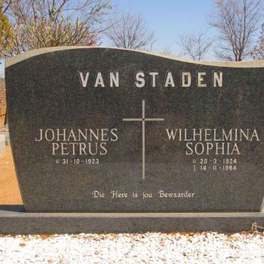 STADEN Johannes Petrus, van 1923-  &amp; Wilhelmina Sophia 1924-1984