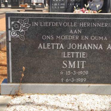 SMIT Aletta Johanna A. 1909-1989