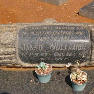 WOLFAARD Jansie 1911-1972