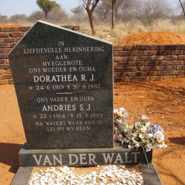 WALT Andries S.J., van der 1914-1989 &amp; Dorathea R.J. 1919-1987