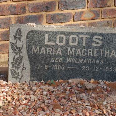 LOOTS Maria Magretha nee WOLMARANS 1907-1959