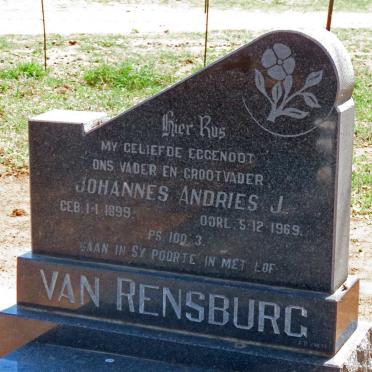 RENSBURG Johannes Andries, J. van 1899-1969
