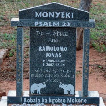 MONYEKI Ramolomo Jonas 1906-2007