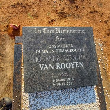 ROOYEN Johanna Cornelia, van nee SAUER 1918-2011