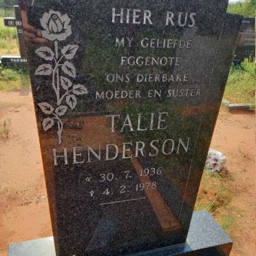 HENDERSON Talie 1936-1978