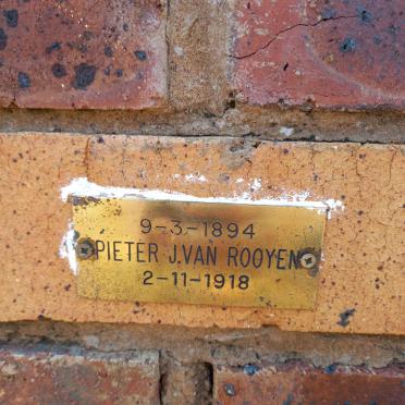 ROOYEN Pieter J., van 1894-1918