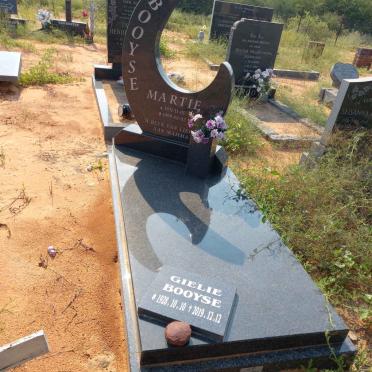 BOOYSE Gielie 1928-2018 &amp; Martie 1931-1999