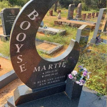 BOOYSE Martie 1931-1999