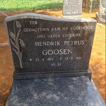 GOOSEN Hendrik Petrus 1913-1981