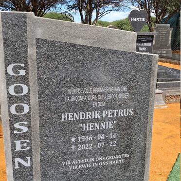 GOOSEN Hendrik Petrus 1946-2022