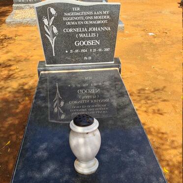 GOOSEN Cornelia Johanna nee WALLIS 1924-2017