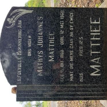 MATTHEE Mathys Johannes 1880-1960