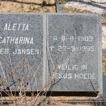 THERON Aletta Catharina nee JANSEN 1909-1995