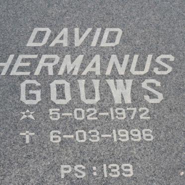 GOUWS David Hermanus 1972-1996