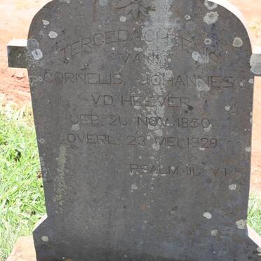 HEEVER Cornelis Johannes, v.d. 1850-1929