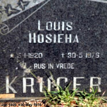 KRUGER Louis Hosieha 1920-1976