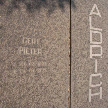 ALDRICH Gert Pieter 1925-1993 &amp; Maria Sophia Magdalena 1925-1992