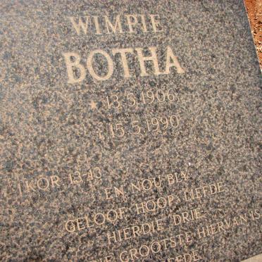 BOTHA Wimpie 1906-1990