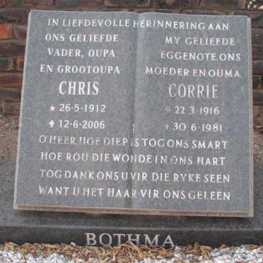 BOTHMA Chris 1912-2006 &amp; Corrie 1916-1981