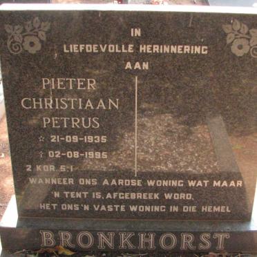 BRONKHORST Pieter Christiaan Petrus 1935-1995