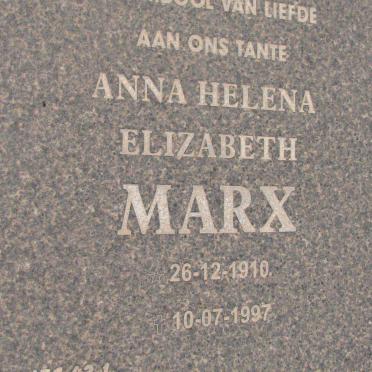 MARX Anna Helena Elizabeth 1910-1997