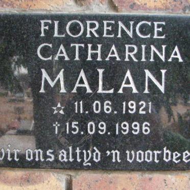MALAN Florence Catharina 1921-1996