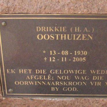 OOSTHUIZEN H.A. 1930-2005