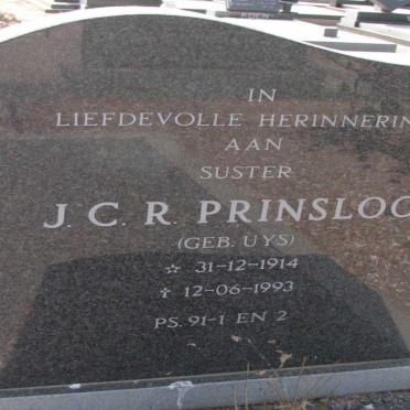 PRINSLOO J.C.R. nee UYS 1914-1993