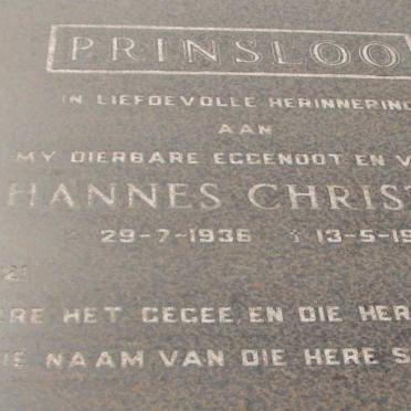 PRINSLOO Johannes Christiaan 1936-1996