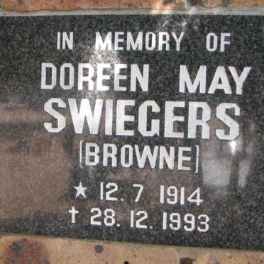 SWIEGERS Doreen May nee BROWNE 1914-1993