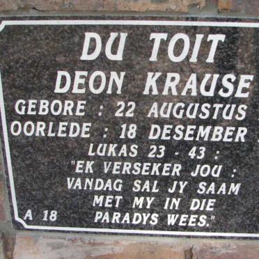 TOIT Deon Krause, du 1951-2009