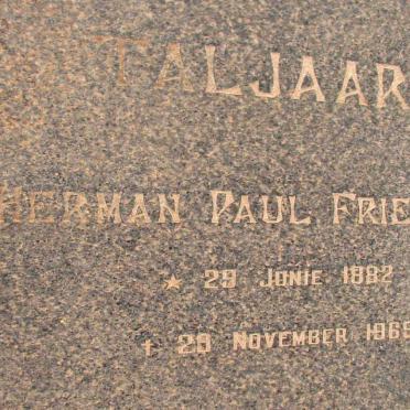 TALJAARD Herman Paul Friedrich 1882-1969