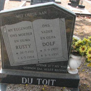 TOIT Dolf, du 1909-1991 &amp; Rusty 1913-1984