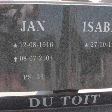 TOIT Jan, du 1916-2001 &amp; Isabel 1927-