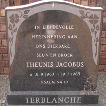TERBLANCHE Theunis Jacobus 1963-1985
