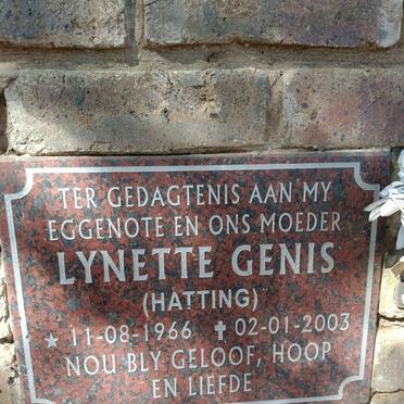 GENIS Lynette nee HATTING 1966-2003