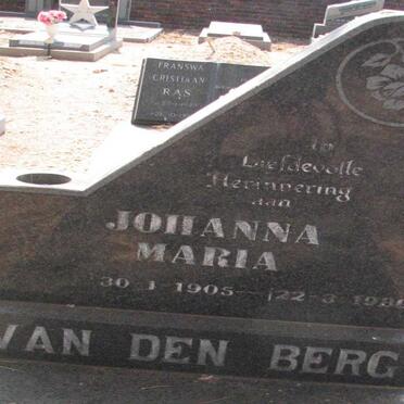 BERG Johanna Maria, van den 1905-1980