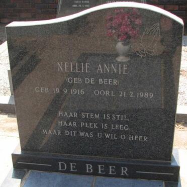 BEER Nellie Annie, de nee DE BEER 1916-1989