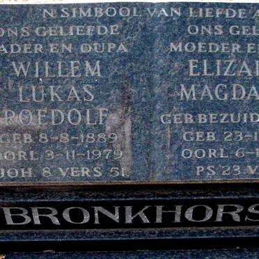 BRONKHORST Willem Lukas Roedolf 1889-1979 &amp; Elizabeth Magdalena BEZUIDENHOUT 1892-1979