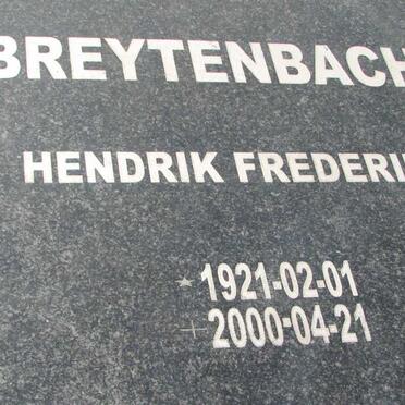 BREYTENBACH Hendrik Frederik 1921-2000