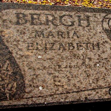 BERGH Maria Elizabeth nee DU PREEZ 1936-1972